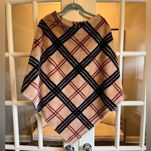 Plaid Women's Soft Poncho OS